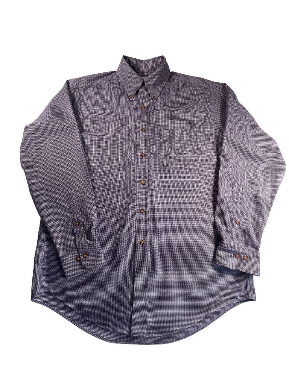Brooks Brothers 346 Men's M Purple Check Non-Iron Cotton Shirt
